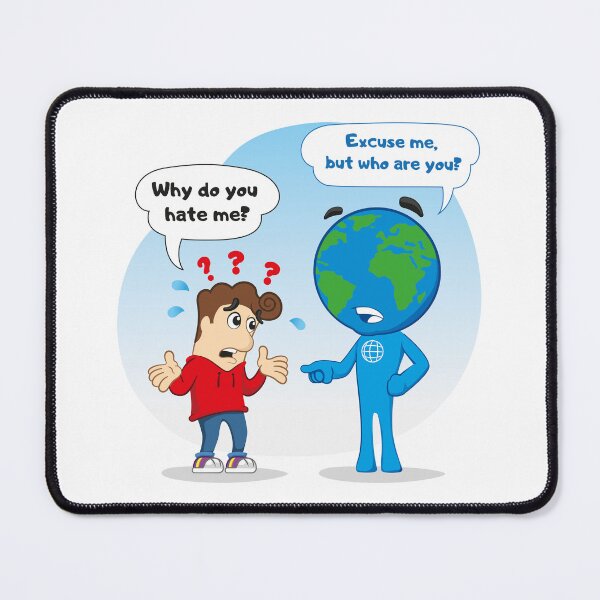 Item preview, Illustrated cartoon representing a dialogue between a person and planet Earth designed and sold by LucianoCosmo.