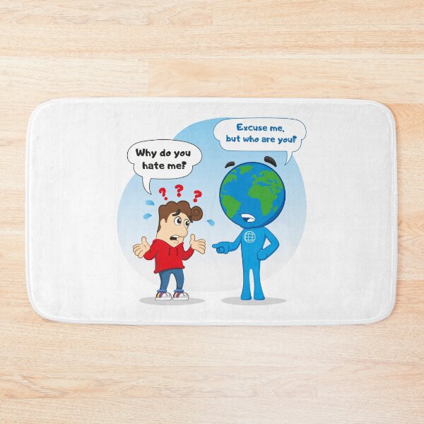 Item preview, Illustrated cartoon representing a dialogue between a person and planet Earth designed and sold by LucianoCosmo.