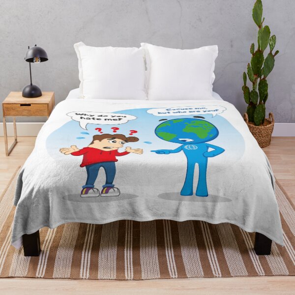 Item preview, Illustrated cartoon representing a dialogue between a person and planet Earth designed and sold by LucianoCosmo.