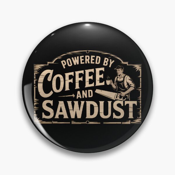 Item preview, Powered By Coffee And Sawdust designed and sold by BayBoutique.