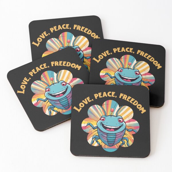 Item preview, Love, Peace and Freedom insect designed and sold by ankerettich.