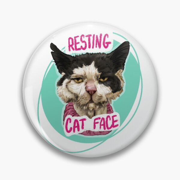 Item preview, Resting cat face designed and sold by Made-by-Anxiety.