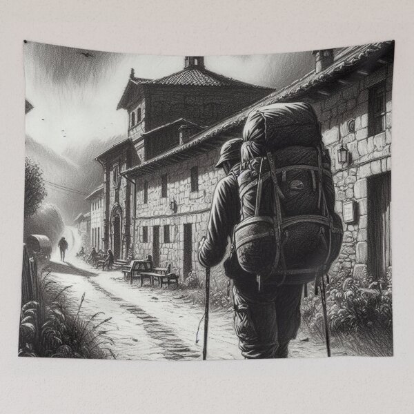 Item preview, On the Way of Saint James: stage departure. designed and sold by jefboutique6150.