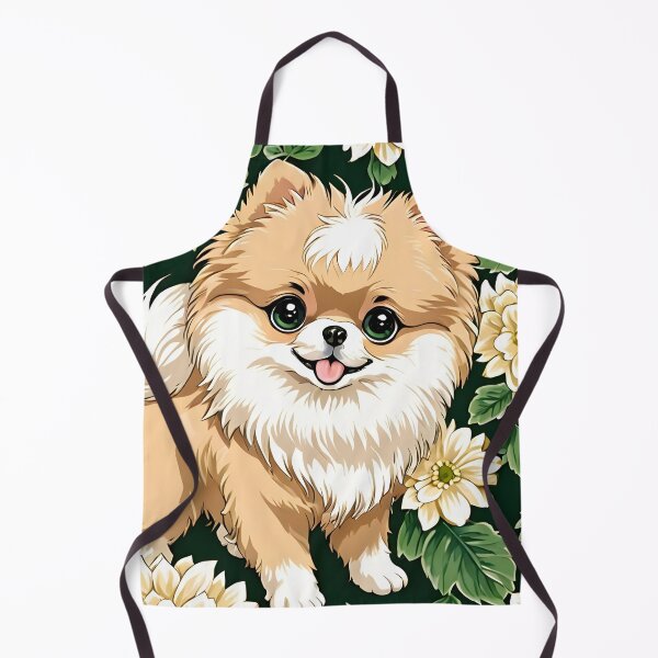 Item preview, Happy Pomeranian and flowers designed and sold by Nolan6.