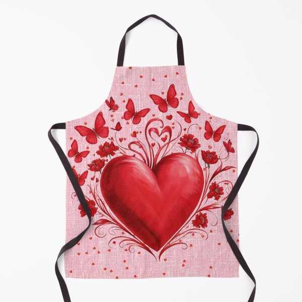 Item preview, Red Valentine Heart Red Butterflies Red Flowers designed and sold by colorleafz.