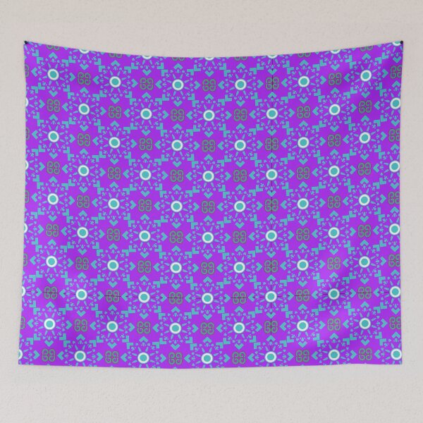 Item preview, A pattern of blue and green squares with white dots designed and sold by PWDigitalArt.
