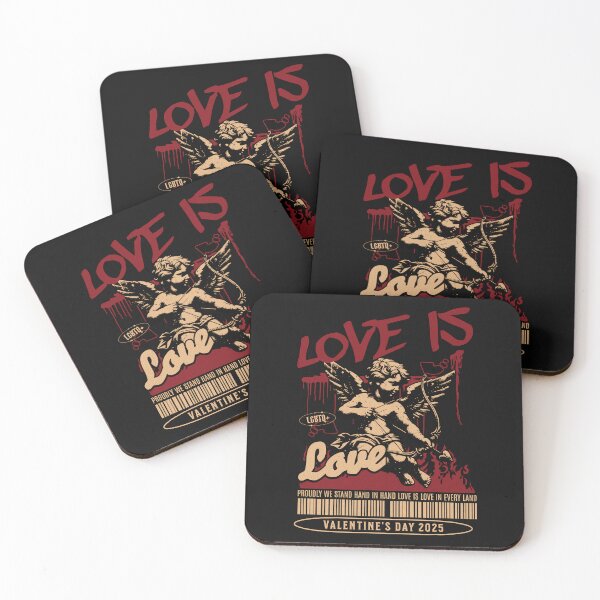 Item preview, Love Is Love, Valentine's Day 2025, Cupid, LGBTQ+ designed and sold by MTJ-Mushrooms.