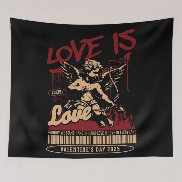 Item preview, Love Is Love, Valentine's Day 2025, Cupid, LGBTQ+ designed and sold by MTJ-Mushrooms.