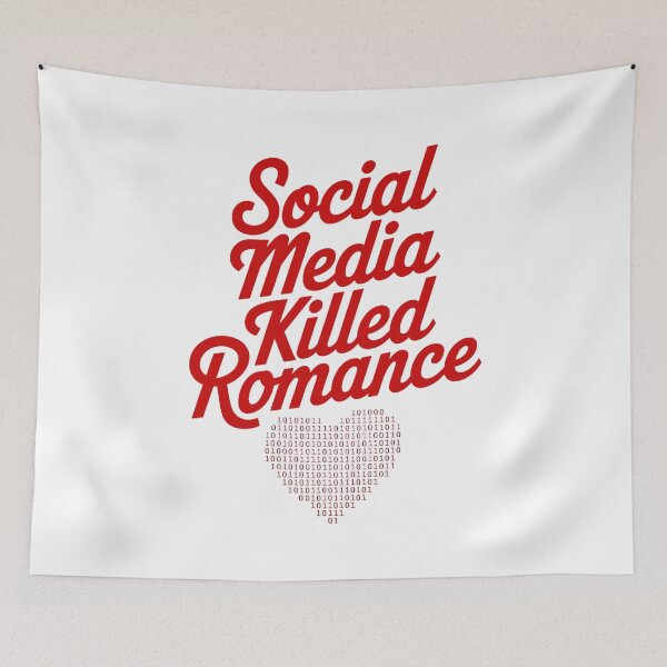 Item preview, Social Media Killed Romance Love Valentines designed and sold by Amanda's Factory.