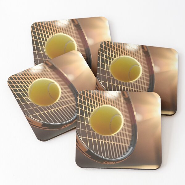 Item preview, A tennis ball is captured in mid-air, just before making contact with a tennis racket, with the sun shining brightly in the background designed and sold by homydesign.