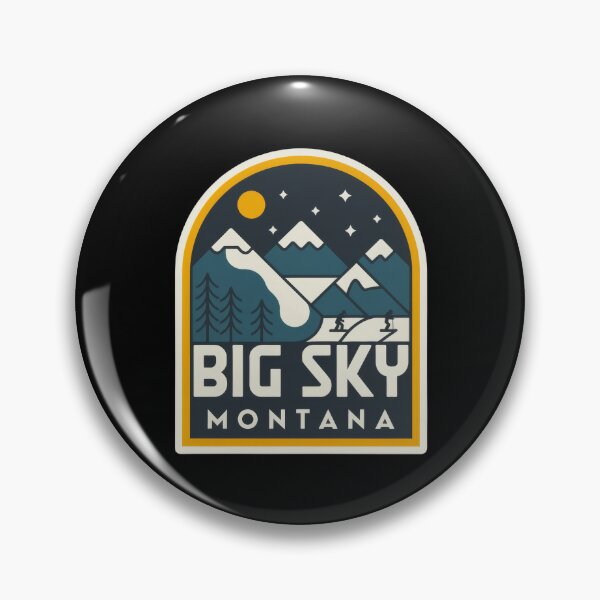 Artikelvorschau, Retro Reiseplakat Big Sky Montana – Minimal Vintage Design für Ski- und Naturfreunde entworfen und verkauft von pod24.