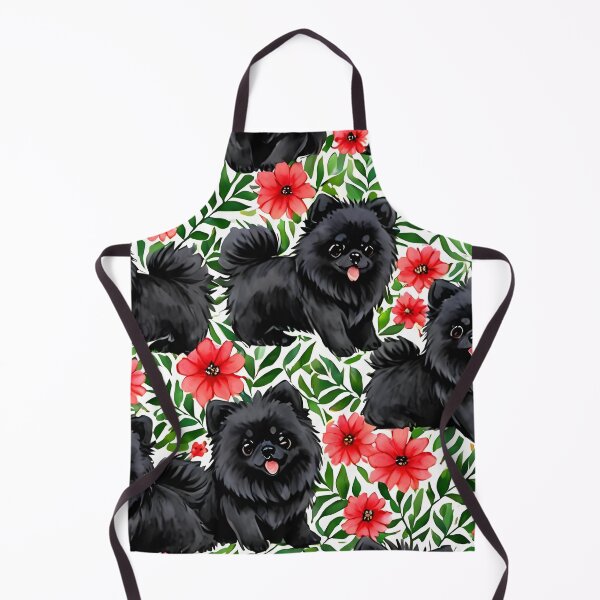 Item preview, Black Pomeranian dog and flowers designed and sold by Nolan6.