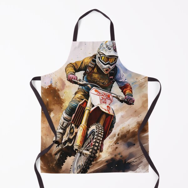 Artikelvorschau, Eine dynamische Illustration eines Motocross-Fahrers in Aktion, mit lebendigen Farbtupfern und Bewegung entworfen und verkauft von homydesign.