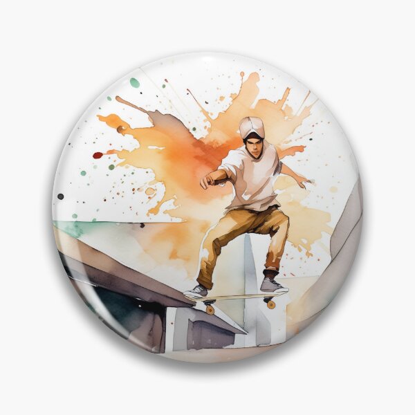 Item preview, Dynamic illustration of a mid-air skateboard trick. Vibrant colors and urban style evoke energy and motion designed and sold by homydesign.