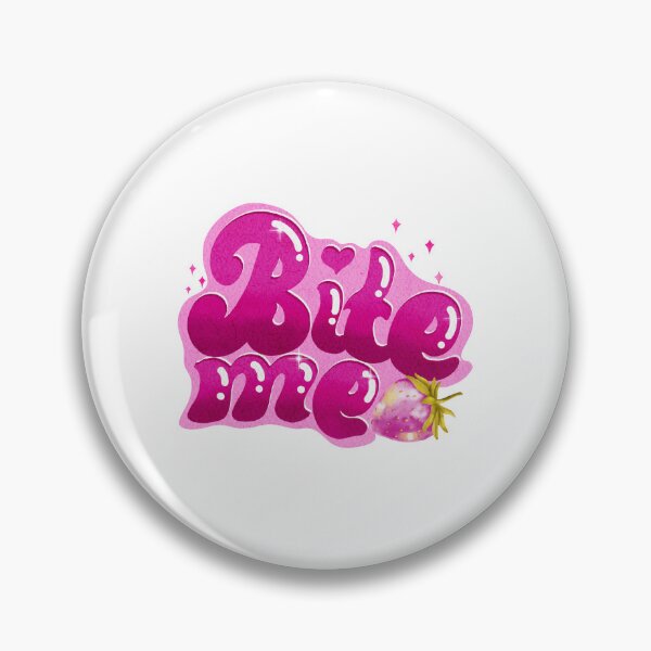 Item preview, Bite me pink strawberry designed and sold by pinkyfish1010.