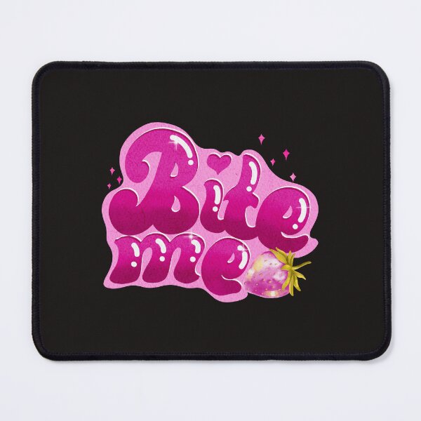 Item preview, Bite me pink strawberry designed and sold by pinkyfish1010.