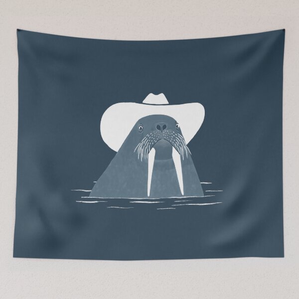 Item preview, Hank the Cowboy Walrus designed and sold by AnyoneCanYeehaw.