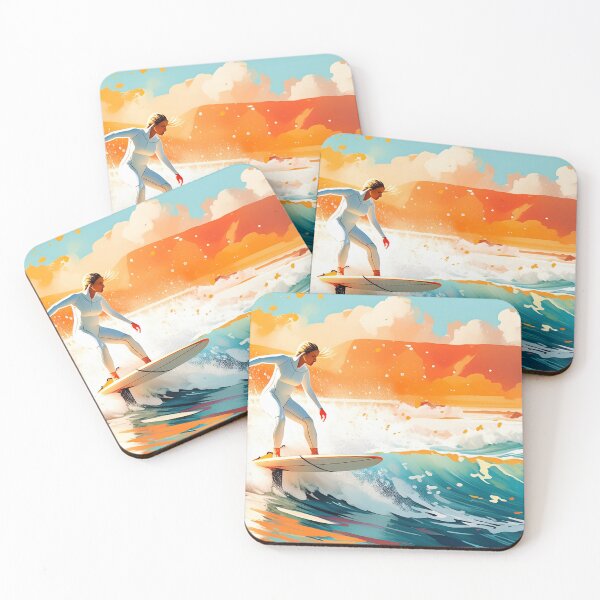Item preview, Hydrofoil surfer at sunset, vibrant colors, dynamic motion designed and sold by homydesign.