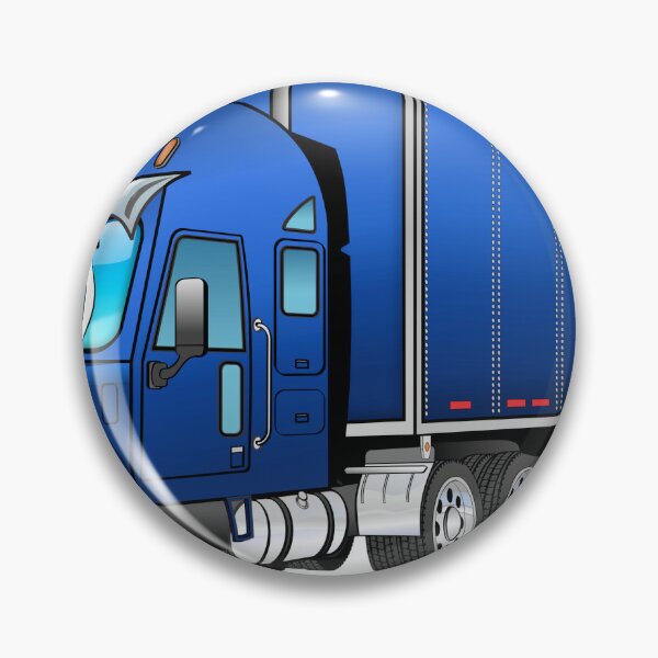 Item preview, Blue Semi Truck with a Silver Box Trailer designed and sold by Scott Hayes.