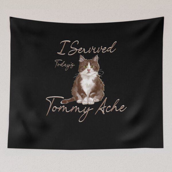 Item preview, I Survived Today's Tummy Ache Cat designed and sold by box-artshop.