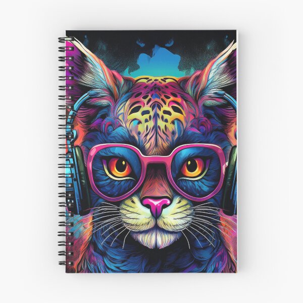 Item preview, Graffiti Ocelot in Headphones and Shades designed and sold by Boxing Kangaroo Retail Company.