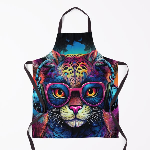 Item preview, Graffiti Ocelot in Headphones and Shades designed and sold by Boxing Kangaroo Retail Company.