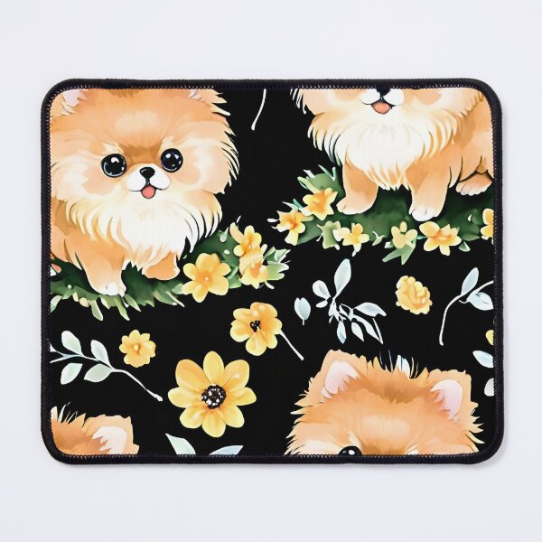 Item preview, Little Pomeranian dog and flowers designed and sold by Nolan6.