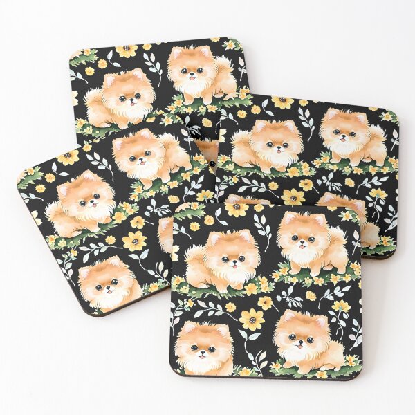 Item preview, Little Pomeranian dog and flowers designed and sold by Nolan6.