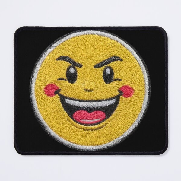 Item preview, emoji embroidery clothing patch V01 designed and sold by CreArtorium.