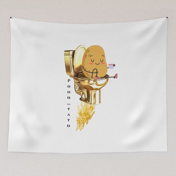 Item preview, Potato on the golden toilet designed and sold by Baarbara1991.