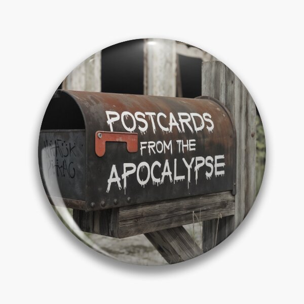Item preview, Rusted Mailbox with Text in Front of Abandoned Building designed and sold by Creative88Art.