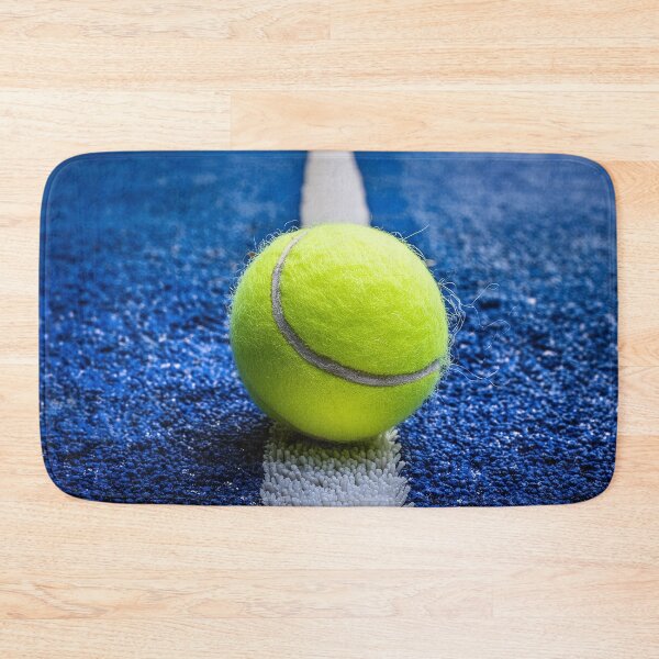 Item preview, Vibrant tennis ball on a blue court under bright light designed and sold by homydesign.