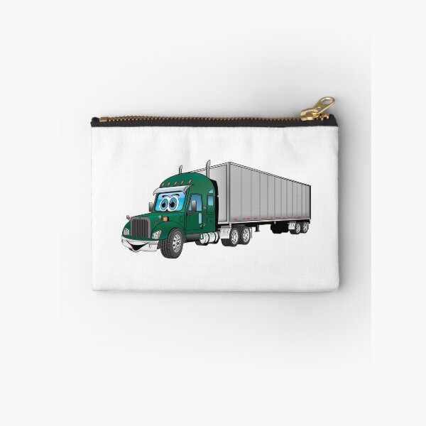 Item preview, Green semi truck with a silver box trailer designed and sold by Scott Hayes.