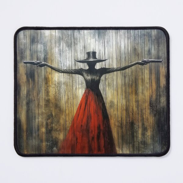 Item preview, Ghostly Gothic Gunslinger in black and crimson red. designed and sold by Shoot-The-Moon.