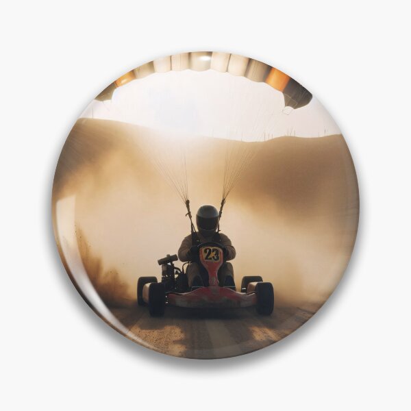 Item preview, Parachute-powered kart races across desert dunes at sunset designed and sold by homydesign.