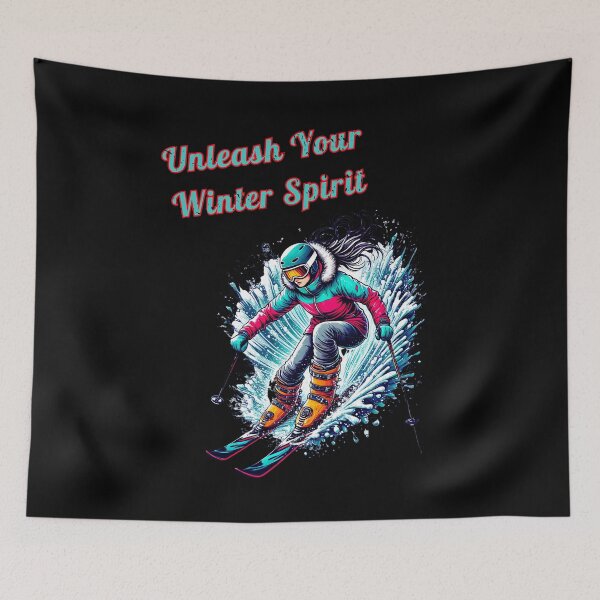 Item preview, Skiing Girl. Unleash Your Winter Spirit. designed and sold by Tiszert.