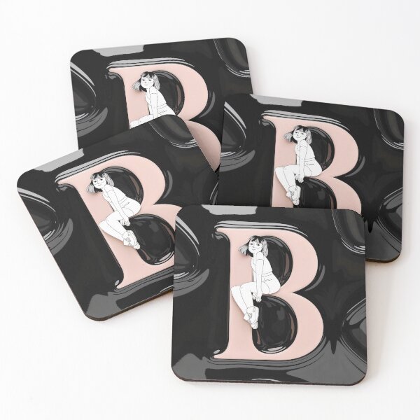 Item preview, Modern Illustration of Woman Inside Pastel Pink Letter B designed and sold by Creative88Art.