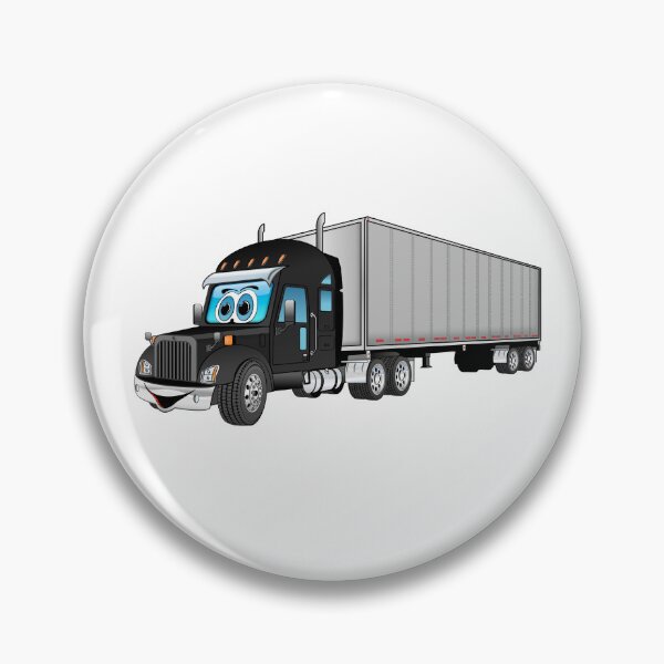 Item preview, Black semi truck with a silver box trailer designed and sold by Scott Hayes.