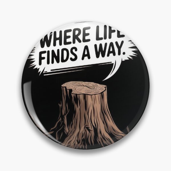 Item preview, Illustration of Tree Stump with Text on Black Background designed and sold by Creative88Art.