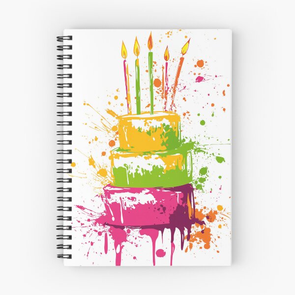 Item preview, Colorful Abstract Birthday Cake designed and sold by Gosia-designs.