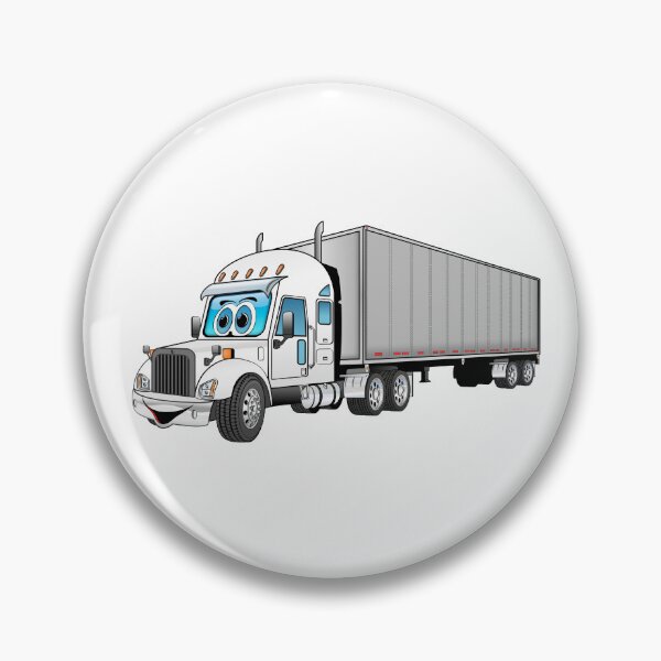 Item preview, White semi truck with a silver box trailer designed and sold by Scott Hayes.