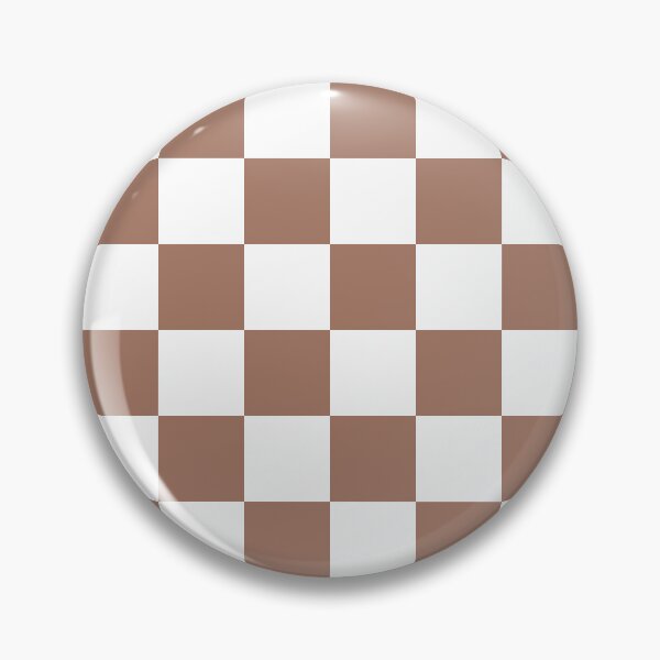Item preview, Mocha Mousse Brown white Checkered squares geometric retro pattern  designed and sold by PLdesign.