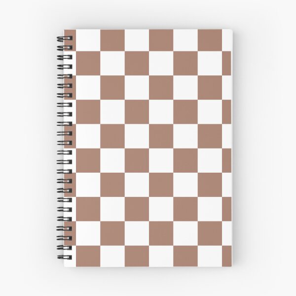 Item preview, Mocha Mousse Brown white Checkered squares geometric retro pattern  designed and sold by PLdesign.