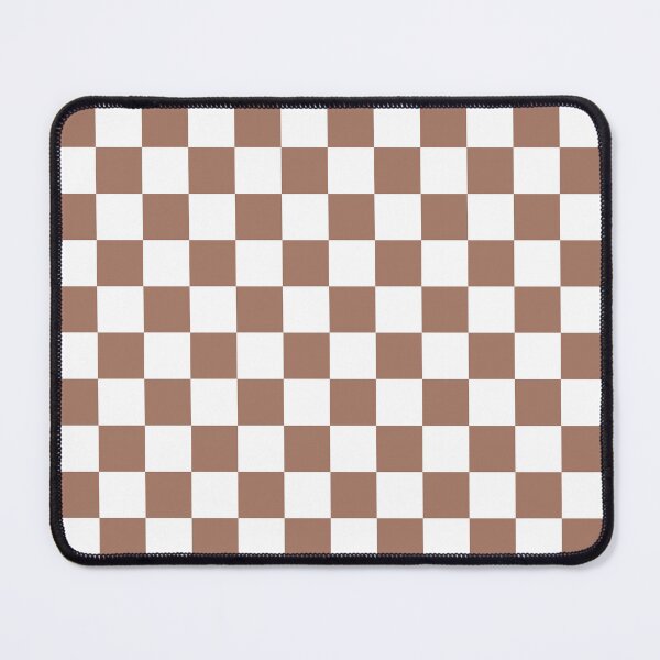 Item preview, Mocha Mousse Brown white Checkered squares geometric retro pattern  designed and sold by PLdesign.
