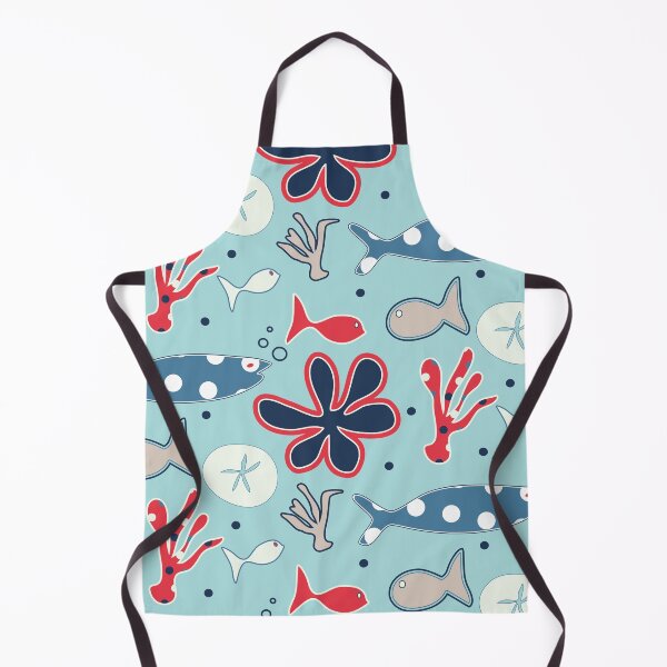 Item preview, Ocean Beach Pattern, Fish, Sand Dollar, Seaweed, Shark, Cute Kids Design, designed and sold by Angela Dow.