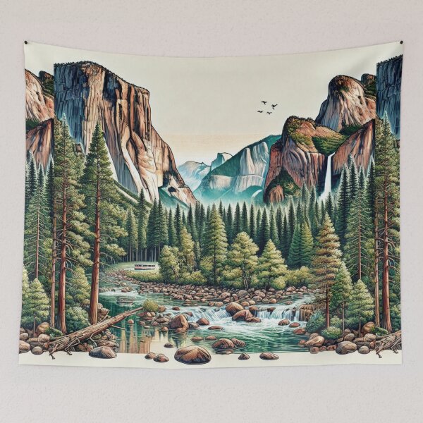 Item preview, Yosemite National Park - Majestic Wilderness - #25 National Park Series designed and sold by Meta2Physical.