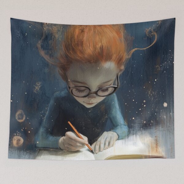 Item preview, Girl Genius in Ginger. Child prodigy at work. designed and sold by Shoot-The-Moon.
