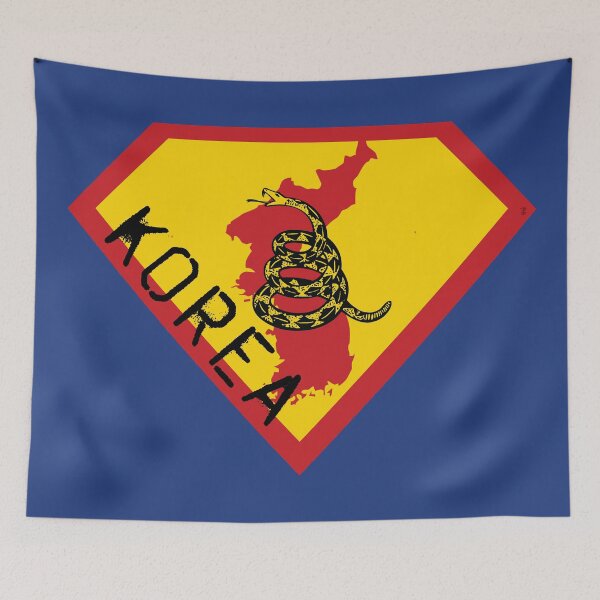 Item preview, UNITED NORTH and SOUTH Korea SHIELD - Freedom Is The Superpower - Gadsden Snake Flag - Dont Tread On Me SUPERHERO spellout design designed and sold by pelagio.