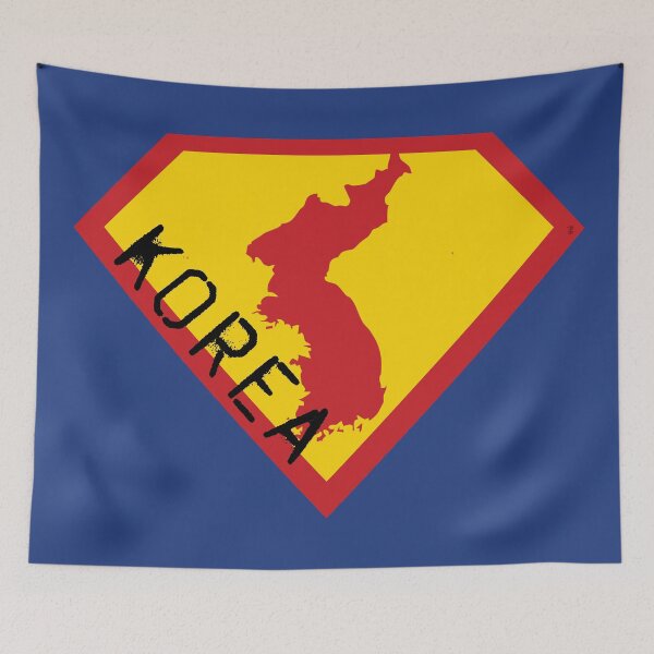 Item preview, UNITED NORTH and SOUTH Korea SHIELD - Freedom Is The Superpower - SUPERHERO spellout design designed and sold by pelagio.
