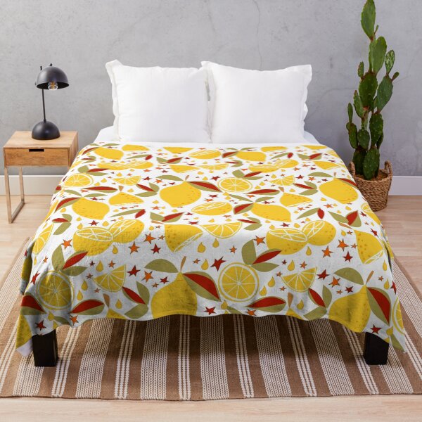 Item preview, Lemon drops - lemon pattern, fruit with leaves, summer vibes designed and sold by MistyLakeArt.
